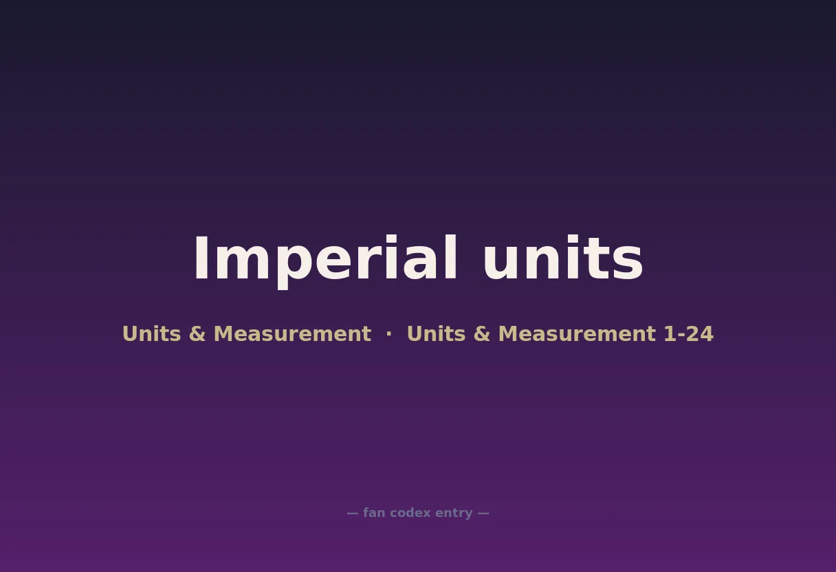 Imperial units
