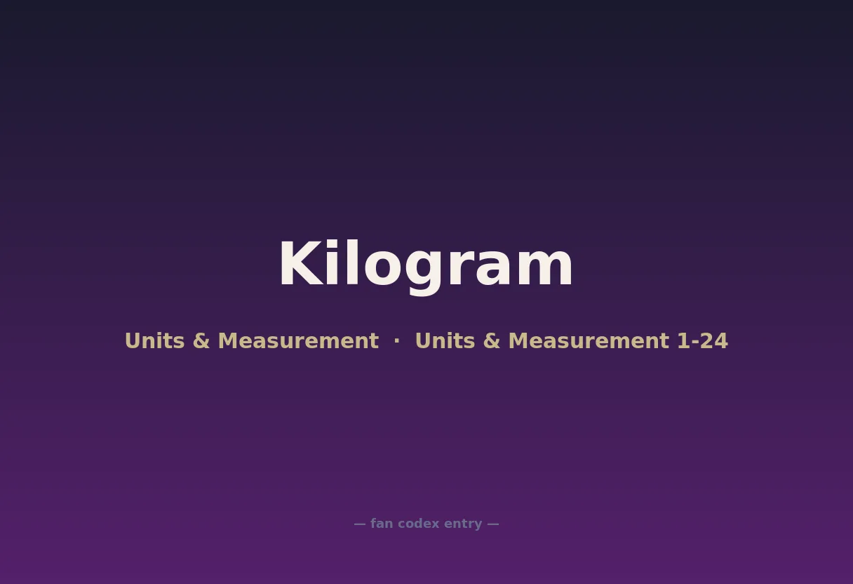 Kilogram