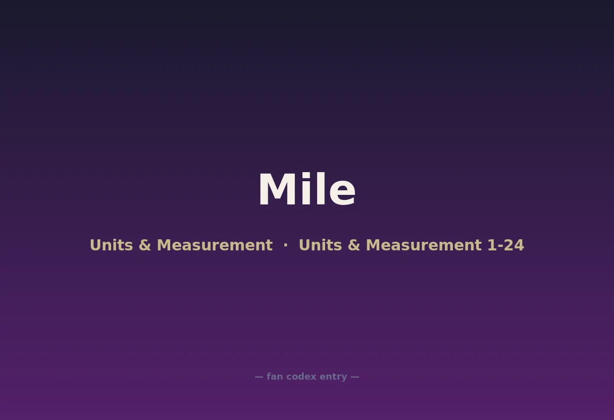 Mile
