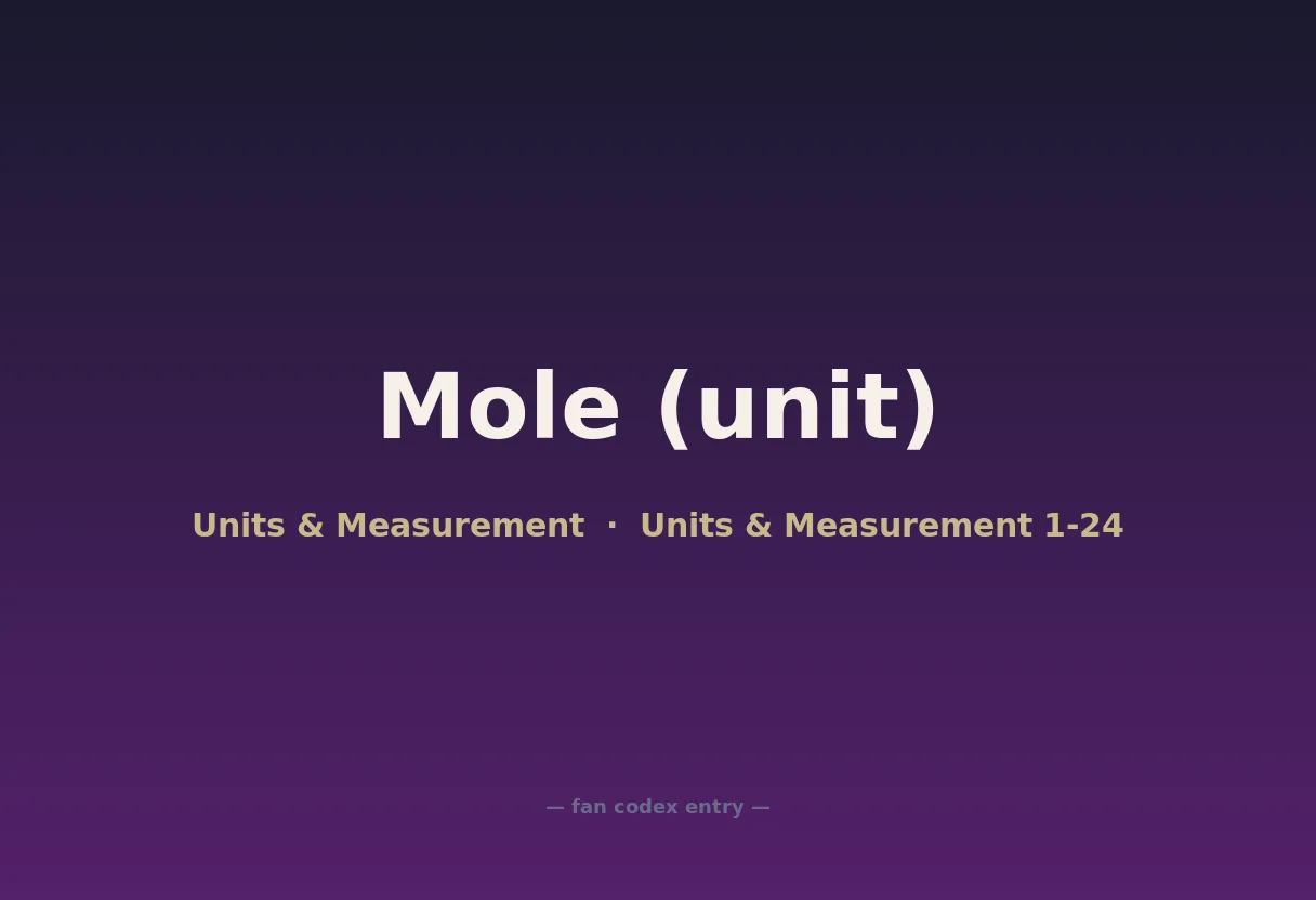 Mole (unit)