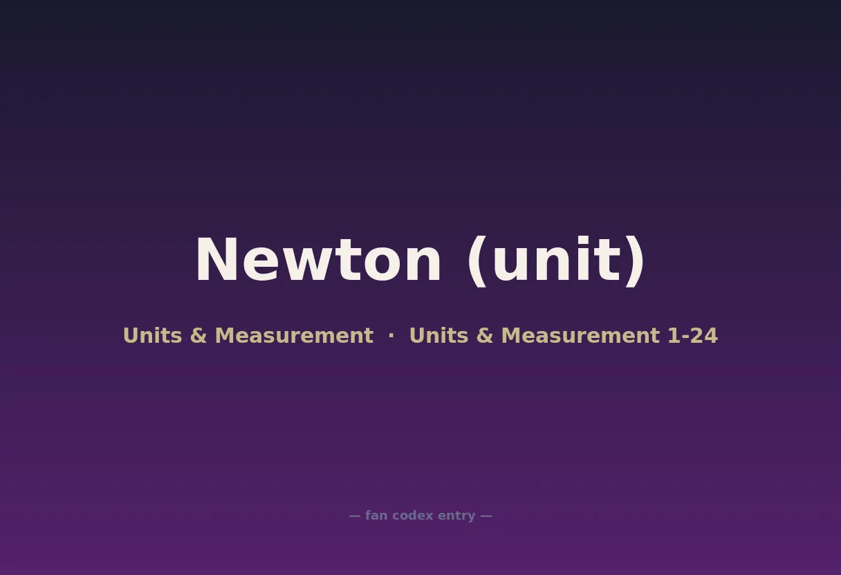 Newton (unit)