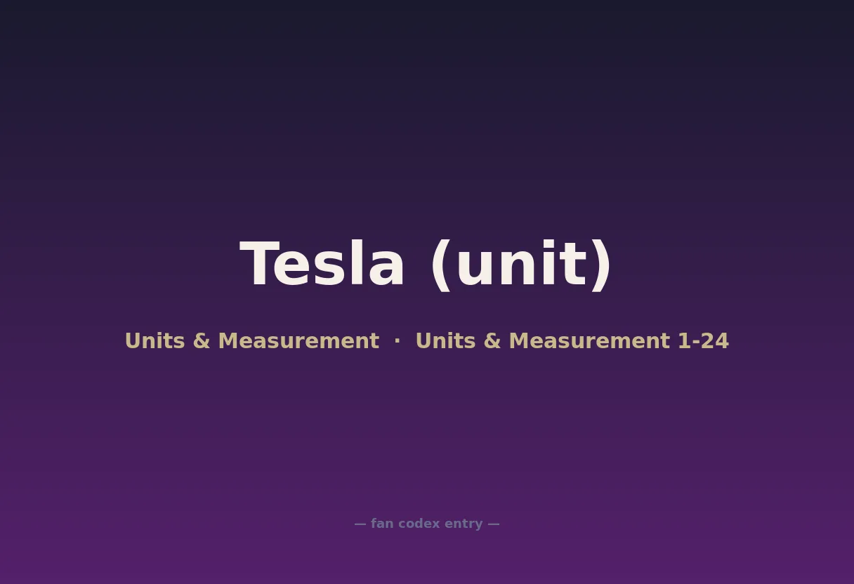 Tesla (unit)