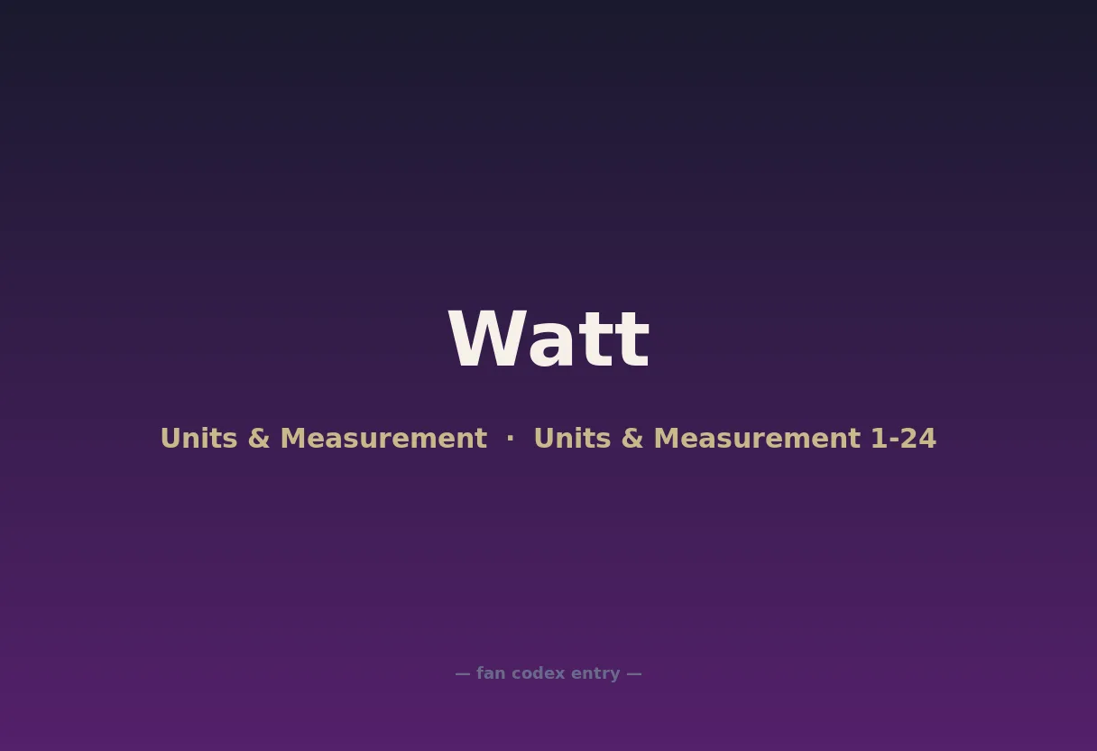 Watt